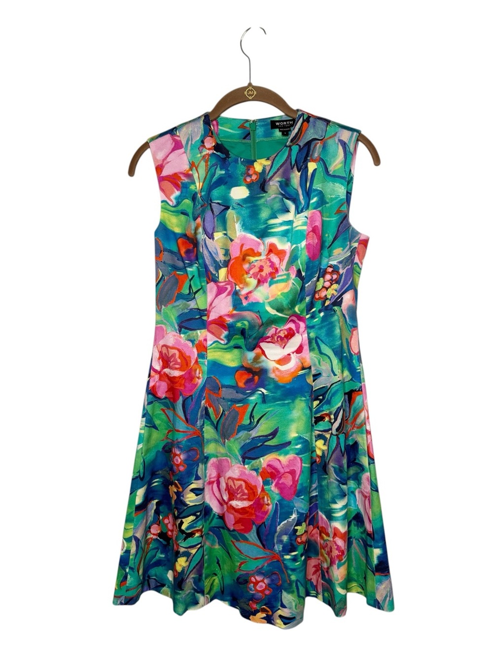 Worth Colorful Floral Dress Fit and Flare Dress
size 4